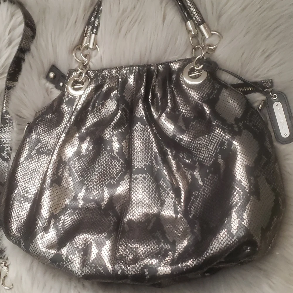 Cynthia Rowley Leather Snakeskin Hobo Bag